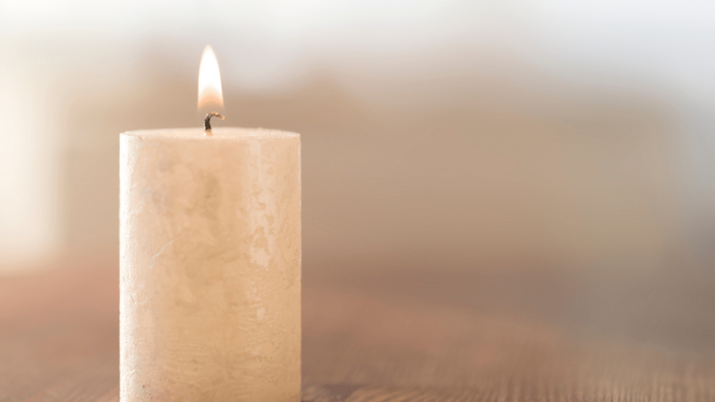 White candle for loss