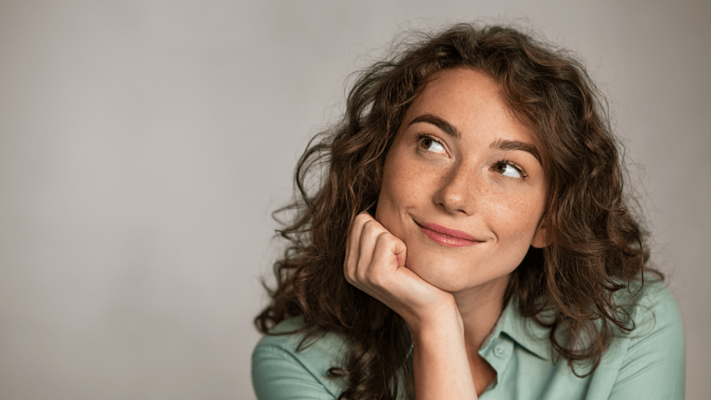 Young woman thinking